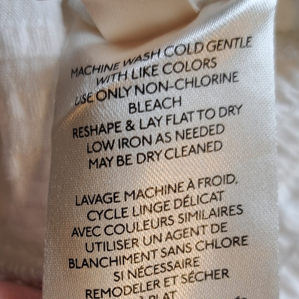 Anthropologie Rebecca Blouse Ivory Tie Neck Dolman Sleeve Top Women's Sz L - Picture 13 of 14